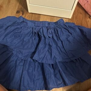 Blue skirt with bow